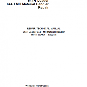 John Deere 644H and 644H MH Loader Service Manual