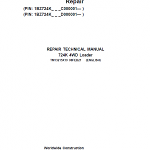 John Deere 724K 4WD Service Manual (S.N from C000001 & D000001 - )