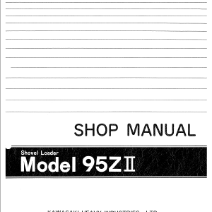 Kawasaki 95ZII Wheel Loader Service Manual