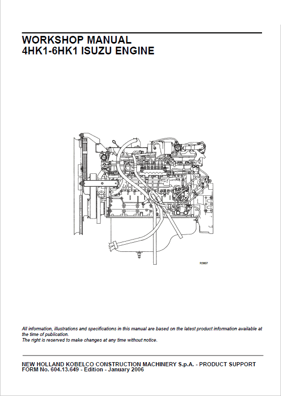 Isuzu 4HK1 Engines Repair Service Manual