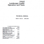 John Deere 210LE Landscape Loader Repair Technical Manual (S.N before – 888001) - Image 2