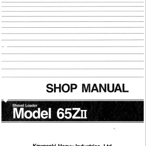 Kawasaki 65ZII Wheel Loader Service Manual