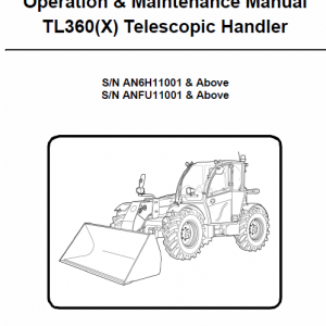 Bobcat TL360 and TL360X Telescopic Handler Service Manual - Image 4