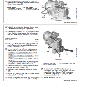 John Deere WL53 4WD Loader Repair Technical Manual (S.N D100008 - D100079) - Image 3