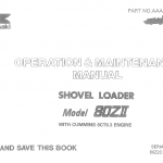 Kawasaki KSS80Z, 80ZII Wheel Loader Service Manual - Image 2