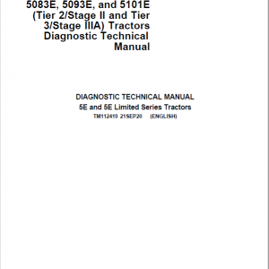 John Deere 5083E, 5093E, 5101E including Limited Models Manuals (S.N 344001-439999) - Image 2