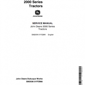 John Deere 2010 Wheel Tractor Service Manual