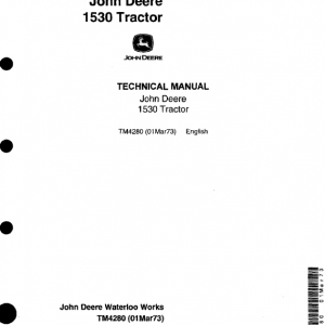 John Deere 1530 Tractor Repair Service Manual