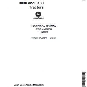 John Deere 3030, 3130 Tractors Repair Service Manual