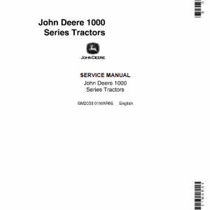 John Deere 1010 RS,1010 RU,1010 RUS,1010 O,1010 U,1010 R Tractors Service Manual