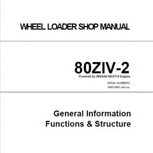 Kawasaki 80ZIV-2 Wheel Loader Repair Service Manual