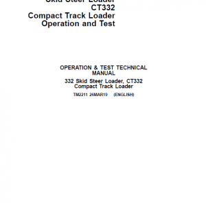 John Deere 332, CT332 SkidSteer Loader Repair Technical Manual - Image 2