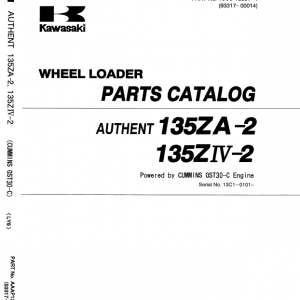 Kawasaki 135ZIV-2 Wheel Loader Repair Service Manual - Image 4