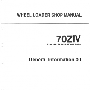 Kawasaki 70ZIV Wheel Loader Service Manual