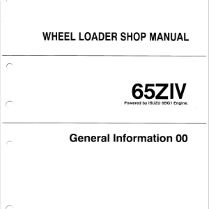 Kawasaki 65ZIV Wheel Loader Service Manual