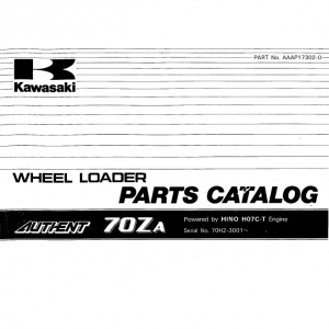 Kawasaki 70ZIV Wheel Loader Repair Service Manual - Image 4