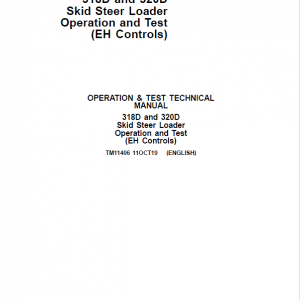 John Deere 318D, 320D SkidSteer Loader Technical Manual (EH Controls) - Image 2