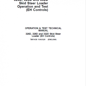 John Deere 326D, 328D, 332D SkidSteer Loader Technical Manual (EH Controls) - Image 2