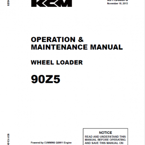 Kawasaki 90ZV Wheel Loader Repair Service Manual - Image 5