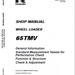 Kawasaki 65ZV, 65TMV Wheel Loader Repair Service Manual - Image 2