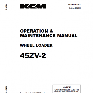 Kawasaki 45ZV-2 Wheel Loader Service Manual - Image 4