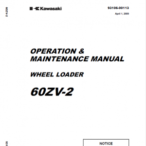 Kawasaki 65ZV-2, 65TMV-2 Wheel Loader Service Manual - Image 4