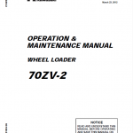 Kawasaki 70ZV-2, 70TMV-2 Wheel Loader Service Manual - Image 4