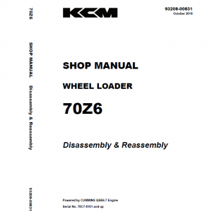 Kawasaki 70Z-6 Wheel Loader Service Manual - Image 5