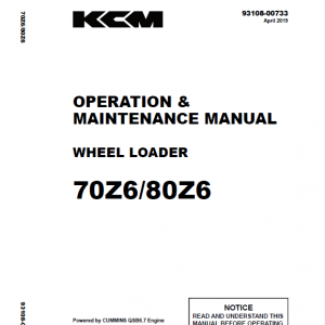 Kawasaki 80Z-6 Wheel Loader Service Manual - Image 5