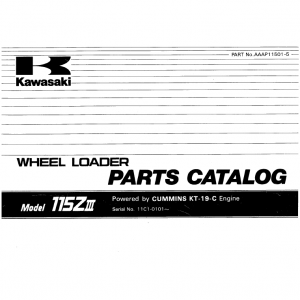 Kawasaki 115ZIII Wheel Loader Service Manual - Image 5