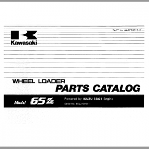 Kawasaki 65ZIV Wheel Loader Repair Service Manual - Image 5