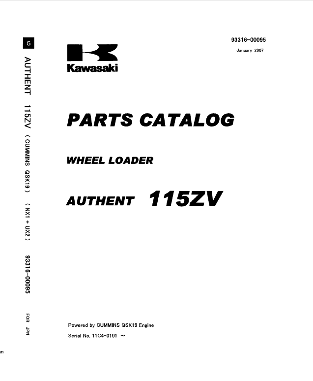 まきじ〜ページ Kawasaki 115ZV Wheel Loader Repair Service Manual