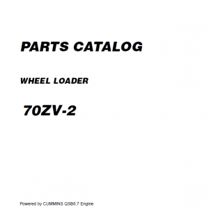 Kawasaki 70ZV-2, 70TMV-2 Wheel Loader Service Manual - Image 5