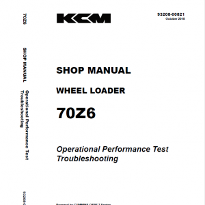 Kawasaki 70Z-6 Wheel Loader Service Manual