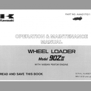 Kawasaki 90ZIII Wheel Loader Service Manual - Image 3