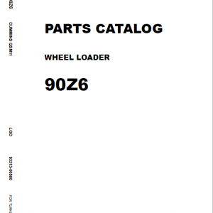 Kawasaki 90Z-6 Wheel Loader Service Manual - Image 5