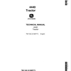 John Deere 4440 Tractor Repair Service Manual