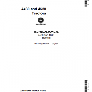 John Deere 4430, 4630 Tractors Repair Service Manual