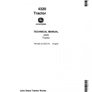 John Deere 4320 Tractor Service Manual