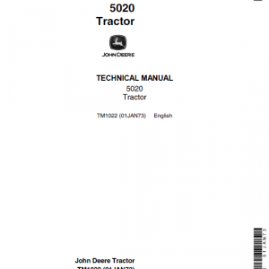 John Deere 5010, 5020 Tractors Repair Technical Manual SM2040 & (TM1022) - Image 2