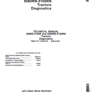 John Deere 5080R, 5080RN, 5090R, 5090RN, 5100R, 5100RN Tractor Repair Manual - Image 2