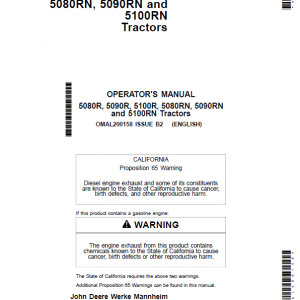 John Deere 5080R, 5080RN, 5090R, 5090RN, 5100R, 5100RN Tractor Repair Manual - Image 3