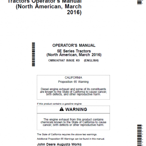 John Deere 5085E, 5100E, 5090E, 5090EL (FT4) Tractors Repair Technical Manual - Image 3