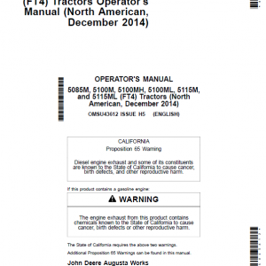 John Deere 5085M, 5100M, 5100MH, 5100ML, 5115M, 5115ML (FT4) Tractors Repair Manual - Image 3