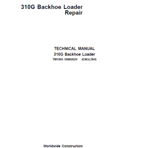 John Deere 310G Backhoe Loader Service Repair Manual