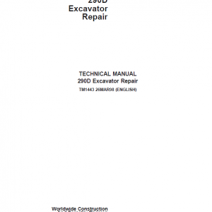 John Deere 290D Excavator Repair Service Manual