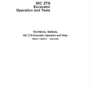 John Deere 50C ZTS Excavator Repair Technical Manual - Image 2