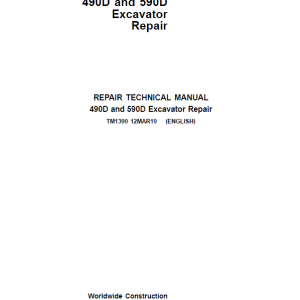 John Deere 490D, 590D Excavators Repair Technical Manual - Image 2