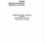 John Deere 220DW Wheeled Excavator Repair Technical Manual - Image 2