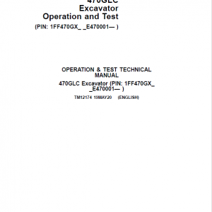 John Deere 470GLC Excavator Repair Technical Manual (S.N after E470001 -) - Image 2